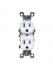 Leviton 5320-SW 15 Amp, 125 Volt, Duplex Receptacle, Residential Grade, Self-Grounding, White Leviton 5320-SW 15 Amp, 125 Volt, Duplex Receptacle, Residential Grade, Self-Grounding, White